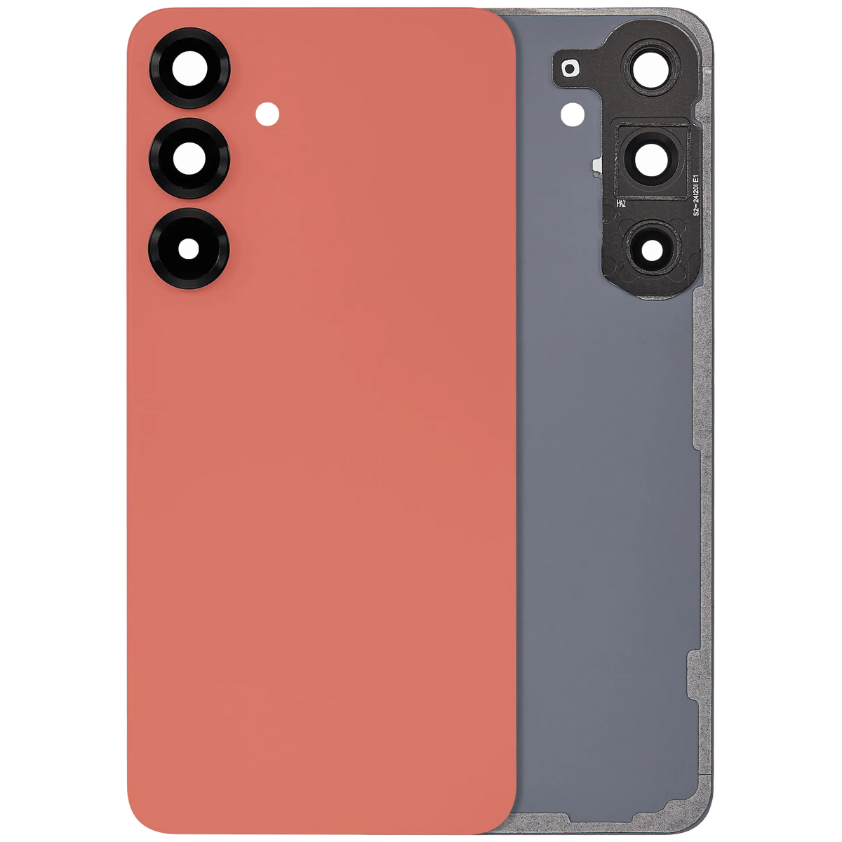 Samsung Galaxy S25 Plus No Logo back cover glass with camera lens – Coral Red