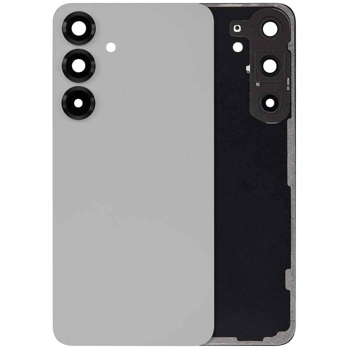 Samsung Galaxy S25 Plus No Logo back cover glass with camera lens – Silver Shadow