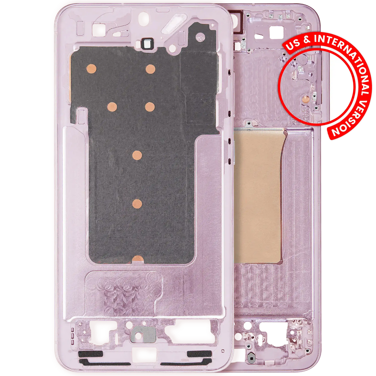 Samsung Galaxy S25 Plus mid-frame housing US & International – Pink Gold
