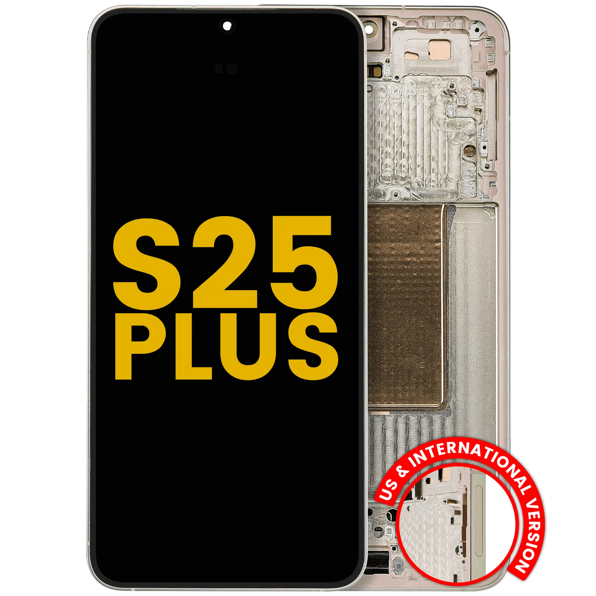 Samsung Galaxy S25 Plus OEM Refurbished OLED Assembly With Frame – Pink Gold