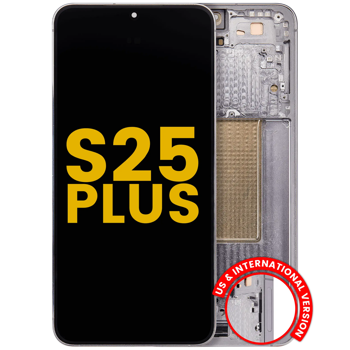 Samsung Galaxy S25 Plus OEM Refurbished OLED Assembly With Frame – Silver Shadow