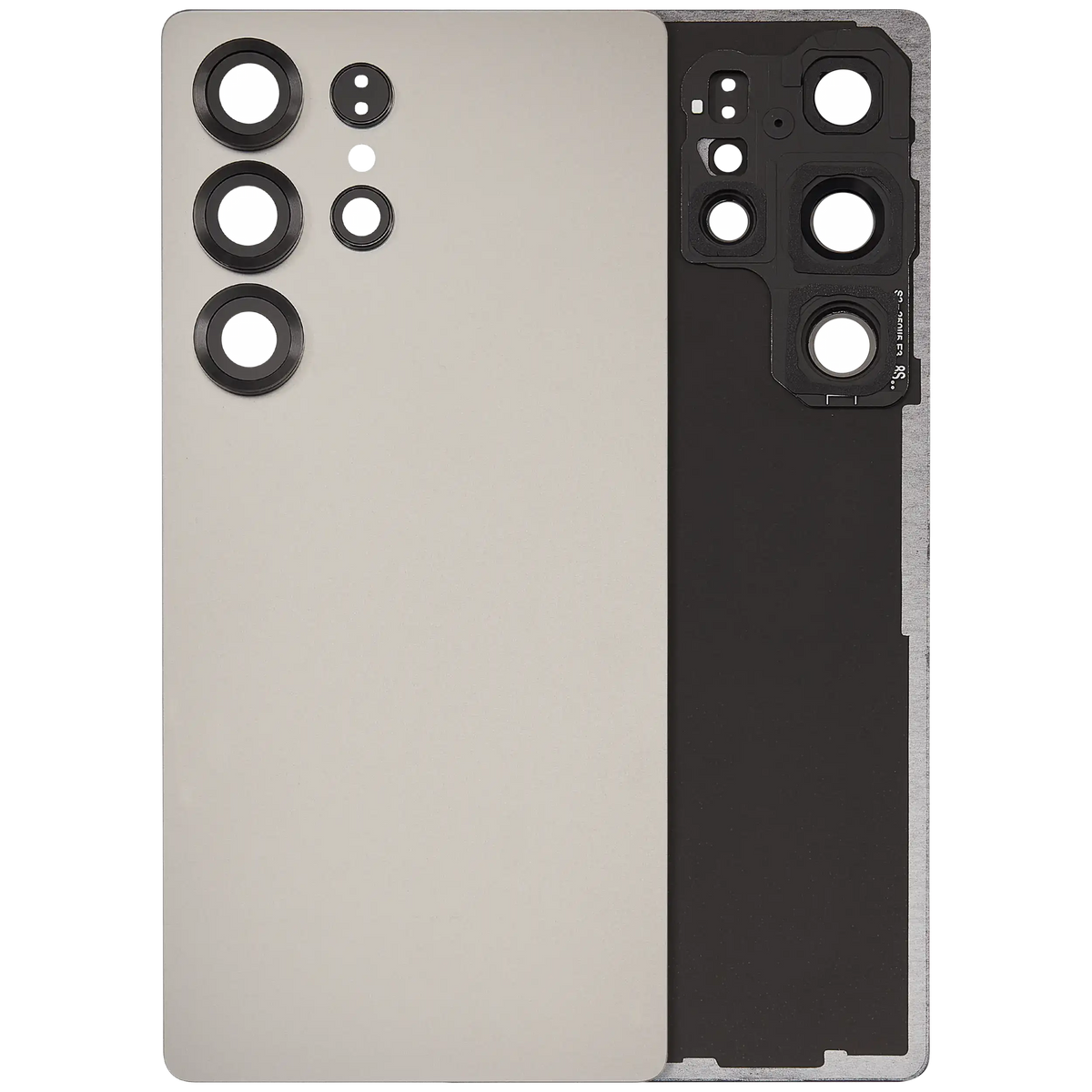 Samsung Galaxy S25 Ultra No Logo Back Cover Glass With Camera Lens Titanium Gray