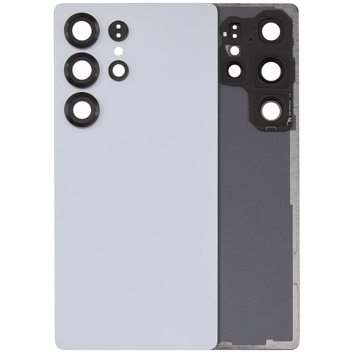 Samsung Galaxy S25 Ultra No Logo Back Cover Glass With Camera Lens Titanium Silver Blue