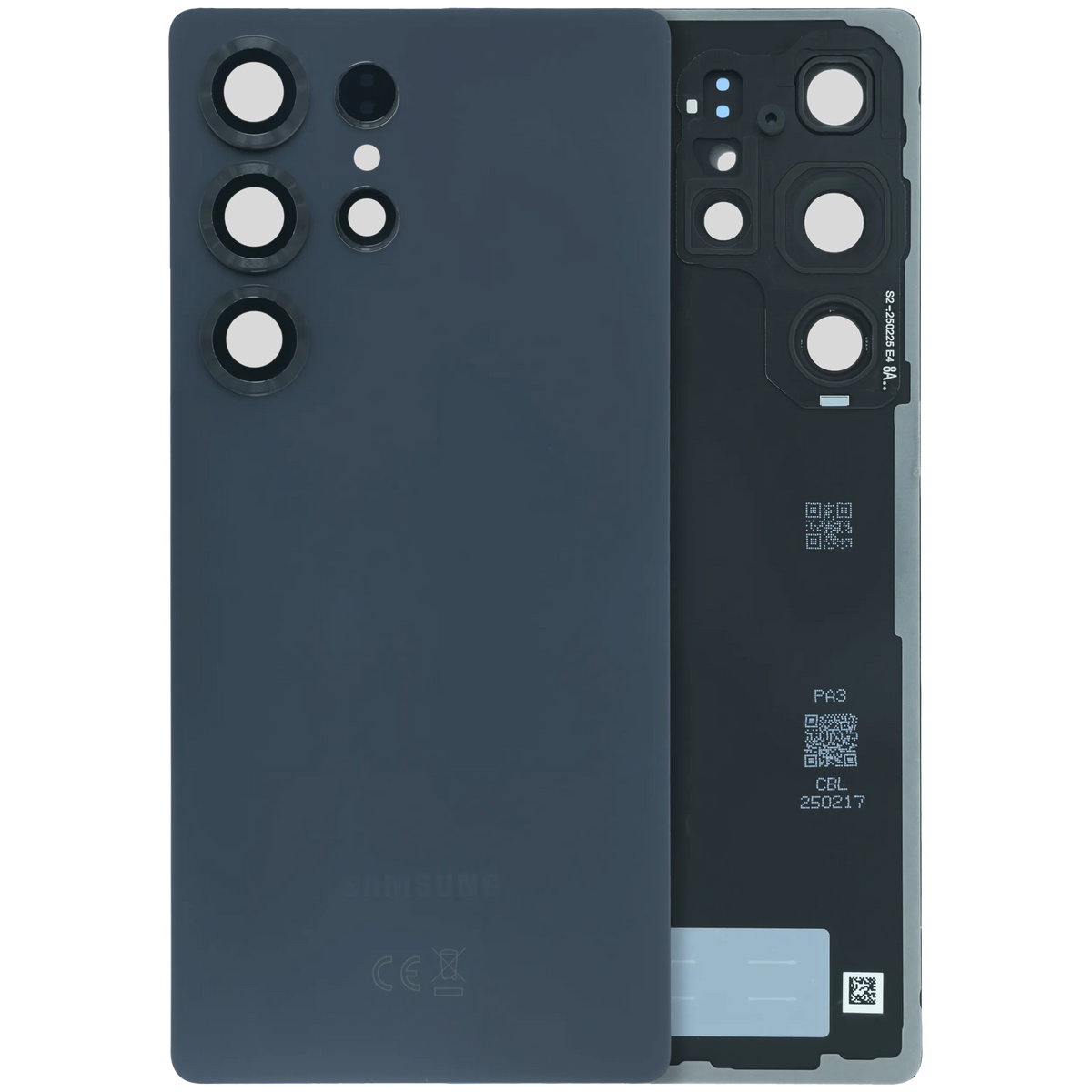 Samsung Galaxy S25 Ultra OEM Back Cover With Logo Titanium Black view 1