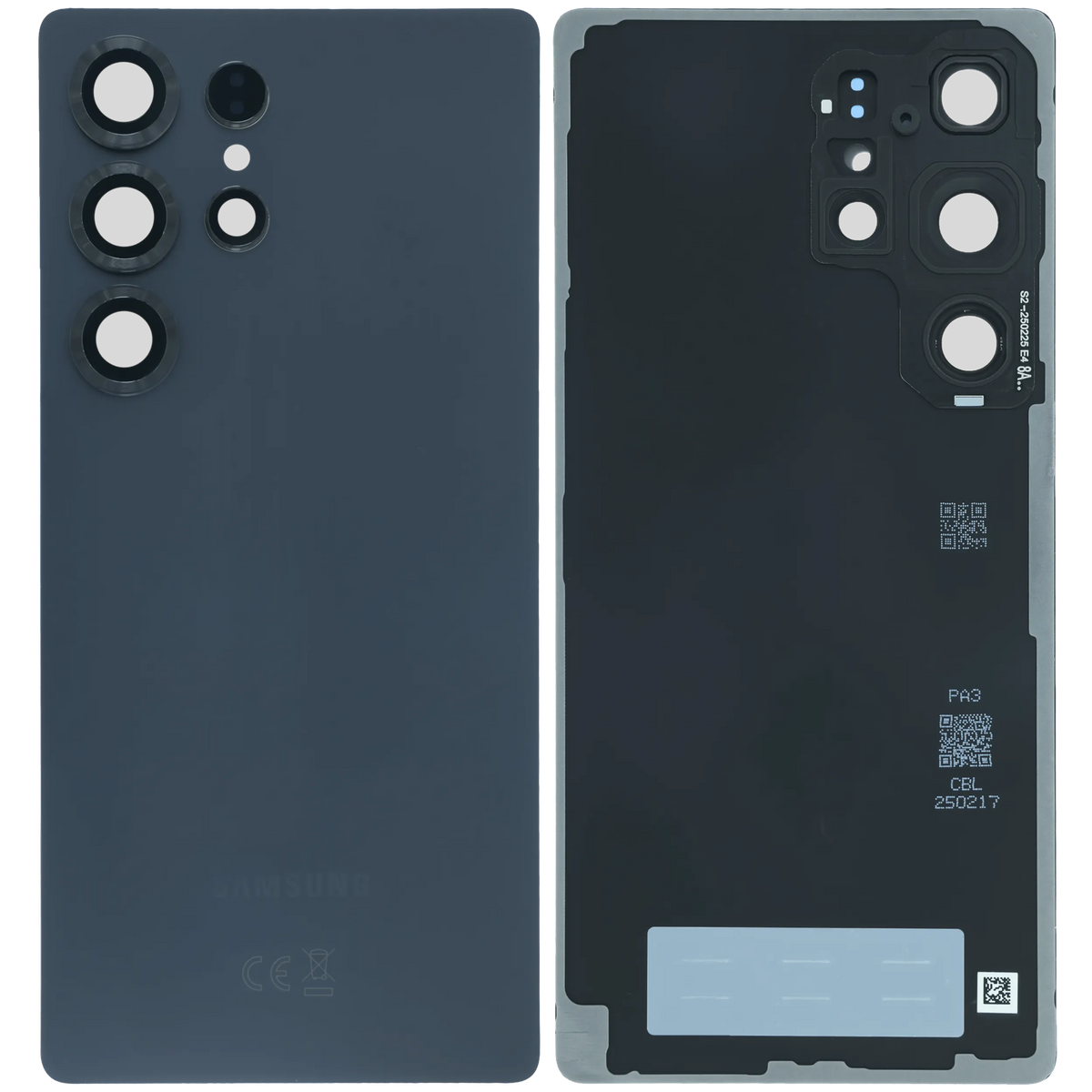 Samsung Galaxy S25 Ultra OEM Back Cover With Logo Titanium Black view 3