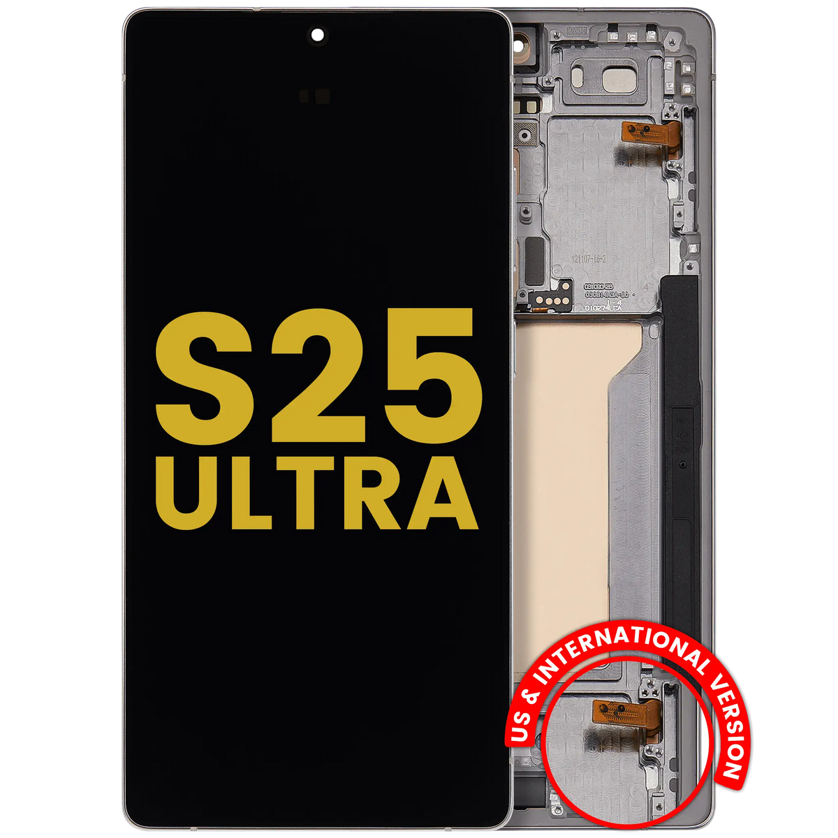 Samsung Galaxy S25 Ultra OEM Refurbished OLED With Frame – Titanium White Silver