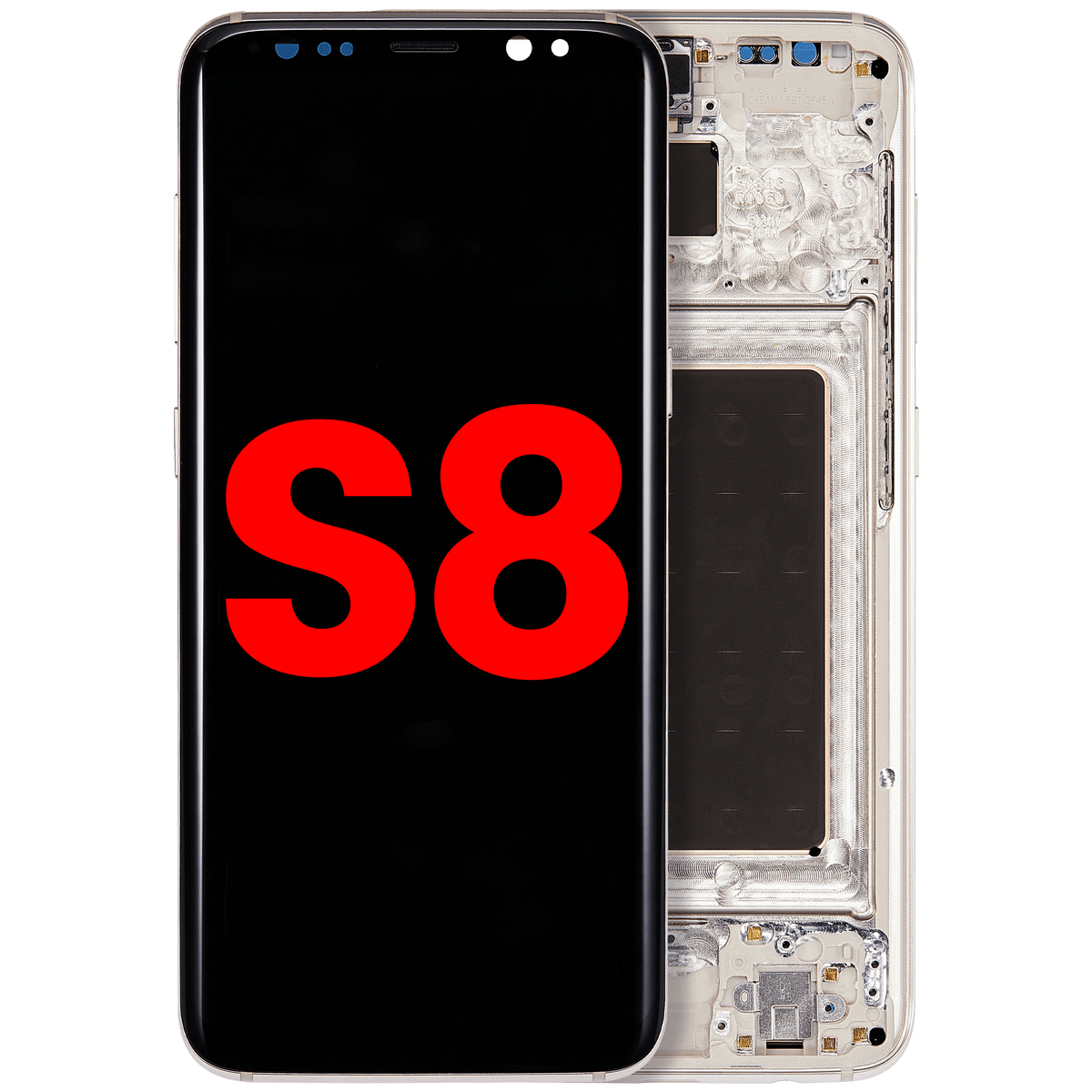 Samsung Galaxy S8 Aftermarket OLED Assembly With Frame - Arctic Silver