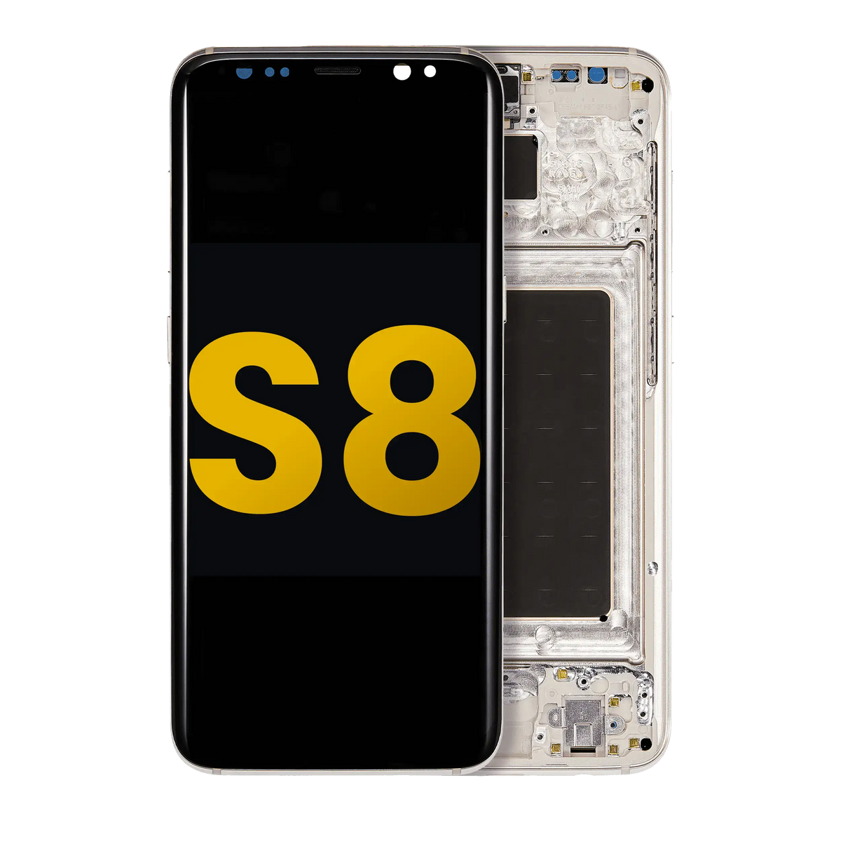 Samsung Galaxy S8 OEM Refurbished OLED Assembly With Frame - Arctic Silver