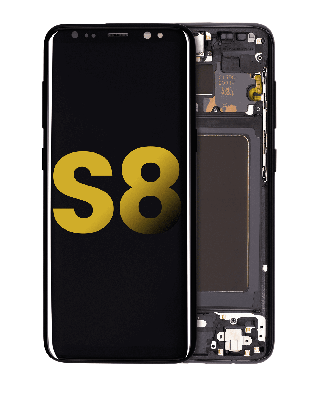 Samsung Galaxy S8 OEM Refurbished OLED Assembly With Frame - Midnight Black