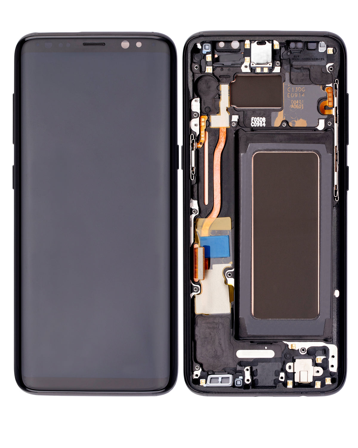 Samsung Galaxy S8 OEM Refurbished OLED Assembly With Frame - Midnight Black - detail 1