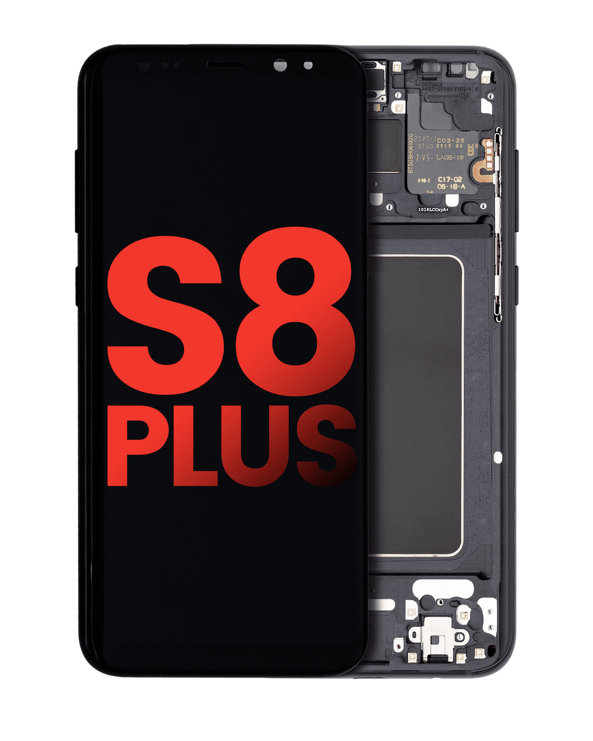 Samsung Galaxy S8 Plus Aftermarket OLED Assembly With Frame - Midnight Black