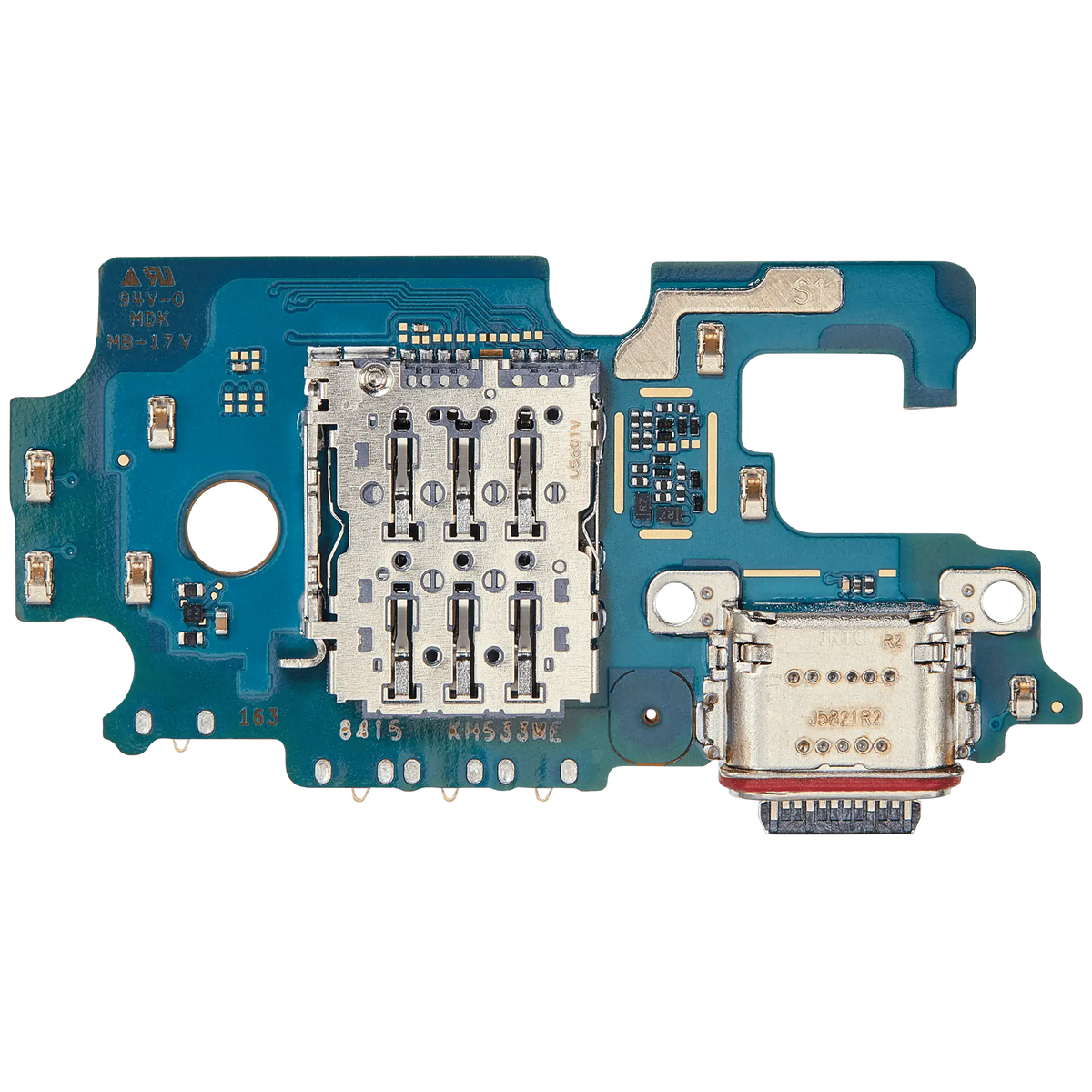 Samsung Galaxy S25 FE S731U US charging port board with SIM card reader - detail 2