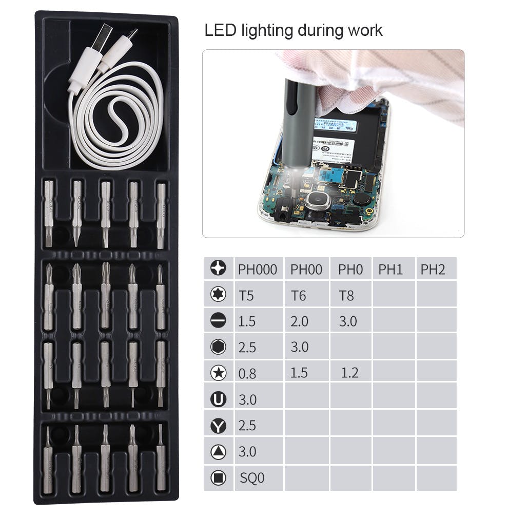 Motorized Electric Screwdriver for Cellphone Repairs