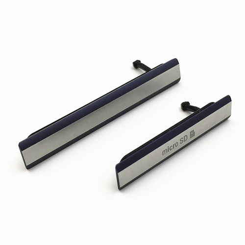 Sony Xperia Z2 USB Charging / Sim / Micro SD Card Port Cover Set - Black