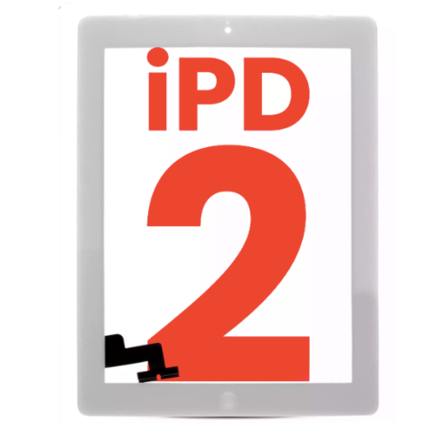iPad 2 Digitizer - (Home Button Pre-Installed) White