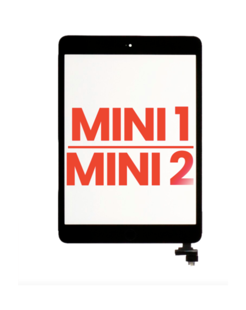 iPad Mini 1 / iPad Mini 2 Digitizer With IC Chip & Home Button Pre-Installed - Black