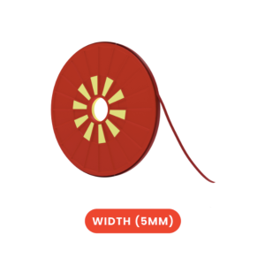 Double-Sided Polyester Red Tape roll 5mm × 25m