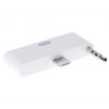 iPhone / iPod / iPad 8 Pin to 30 Pin 3.5mm Audio Dock Adapter - White