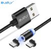 RAXFLY Magnetic Cable Lightning to USB - 2 Micro USB Port