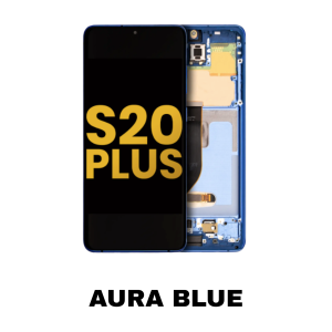 Samsung Galaxy S20 Plus 5G OLED assembly with frame - Aura Blue