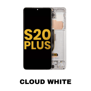 Samsung Galaxy S20 Plus 5G OLED assembly with frame - Cloud White
