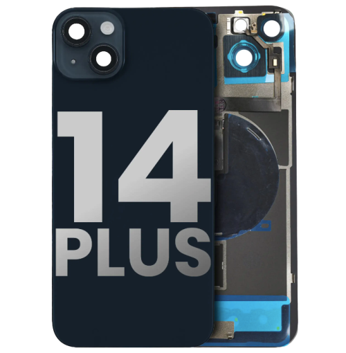 iPhone 14 Plus Back Glass With Steel Plate With Wireless NFC Charging MagSafe Magnet & Flashlight Flex (Used OEM Pull: Like New)
