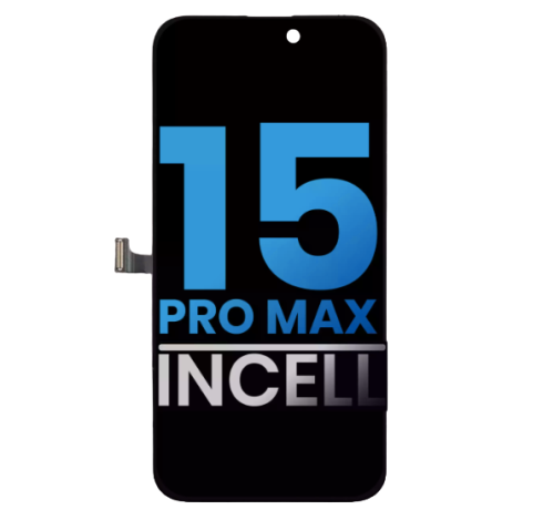 iPhone 15 Pro Max Screen Replacement LCD Screen Display Touch Screen Digitizer Assembly with Steel Plate Installed < Incell >