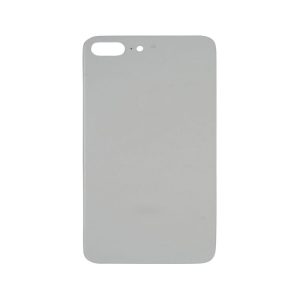 iPhone 8 Plus Back Glass Replacement < No logo / Large Camera Hole > White
