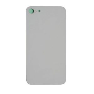 iPhone 8 Back Glass Replacement < No logo / Large Camera Hole > White