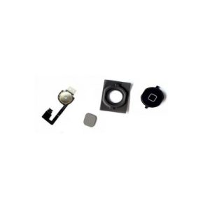 iPhone 4S Home Button With Rubber Gasket and Flex Cable - Black