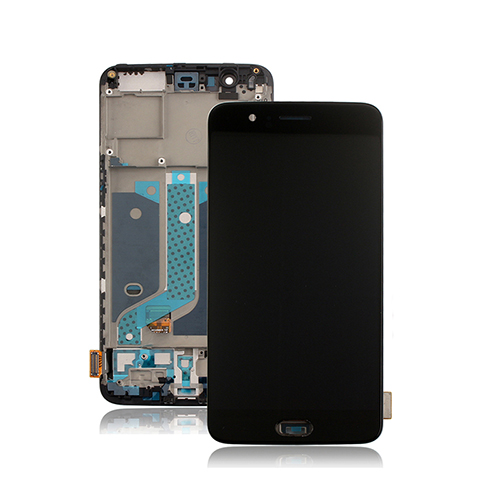 OnePlus 5 (Five) LCD Screen and Digitizer Assembly with Frame - Black