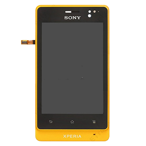 Sony Xperia Go ST27i Front Assembly - Yellow
