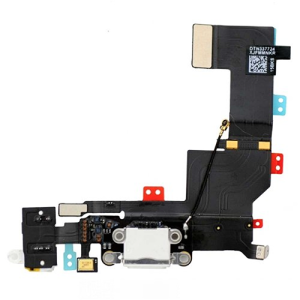 iPhone 5S Dock Connector Charging Port Headphone Jack Flex Cable - White