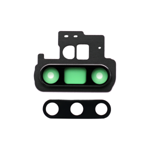 Samsung Note 10 Plus Back Camera Glass Lens With Bezel < Black >