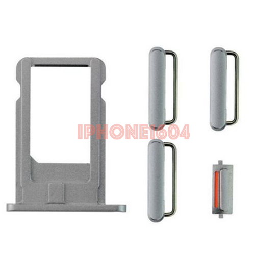 iPhone 6 Plus Sim Tray with Button Set - Grey - Image 2