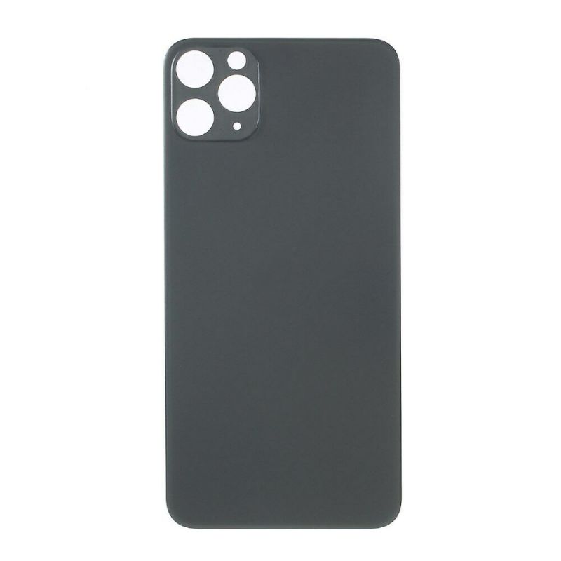 iPhone 11 Pro Max Back Glass < No Logo / Large Camera Hole > Space Gray