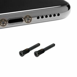 2 X BLACK Bottom Pentalobe Torx Screws For iPhone X To 12 Pro Max / 13 / 13 Mini / 13 Pro / 13 Pro Max / 14 Series