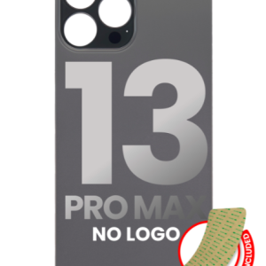Back Glass With 3M Adhesive Compatible For iPhone 13 Pro Max (No Logo / Large Camera Hole)