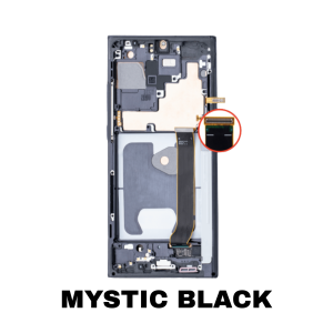 Samsung Galaxy Note 20 Ultra OLED assembly with frame OEM Mystic Black