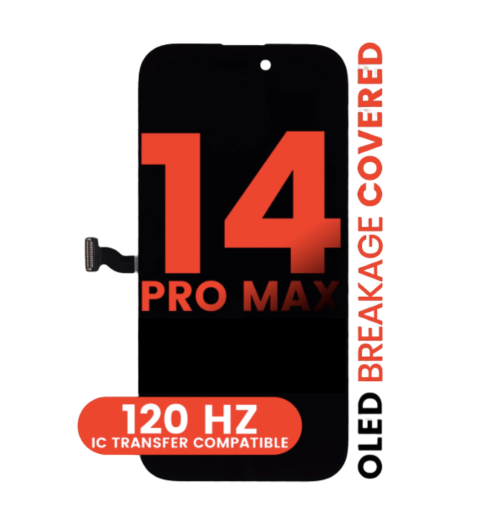 Front view of iPhone 14 Pro Max OLED screen 120HZ
