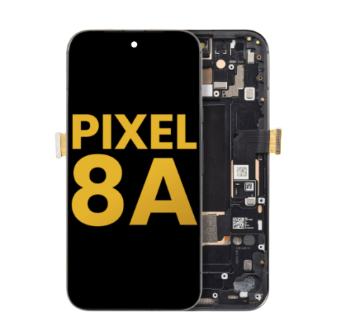 Google Pixel 8A OLED Assembly With Frame (With Finger Print Scanner)
