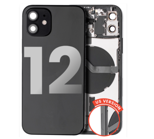 iPhone 12 Back Housing W/ Small Components Pre-Installed  (US Version) (Used OEM Pull: Like New)