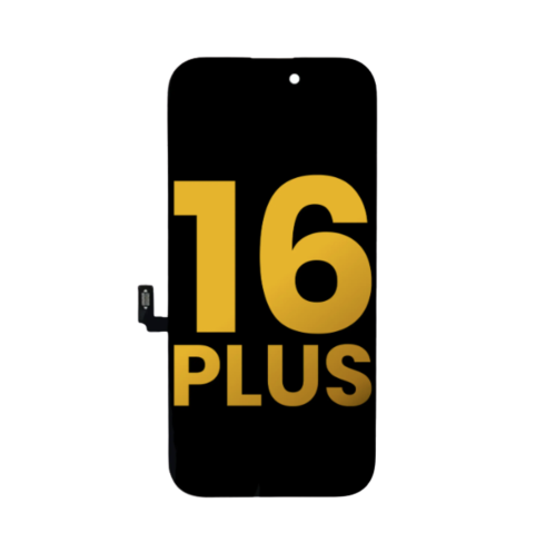 Front view of iPhone 16 Plus OLED screen replacement