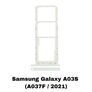 Samsung Galaxy A03S (A037F / 2021) Dual Sim Card Tray (White)