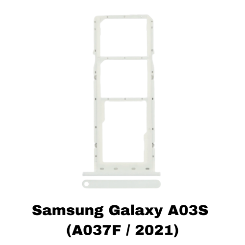Samsung Galaxy A03S (A037F / 2021) Dual Sim Card Tray (White)