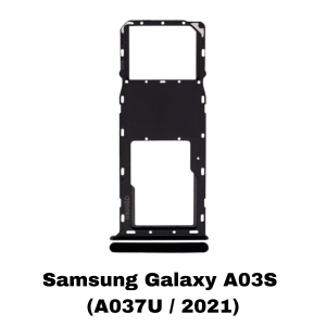 Samsung Galaxy A03S (A037U / 2021) Single Sim Card Tray (Black)