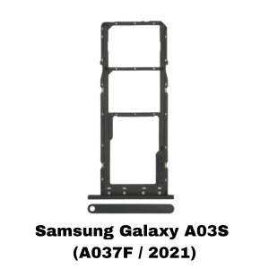 Samsung Galaxy A03S (A037F / 2021) Dual Sim Card Tray (Black)