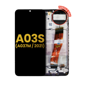 Samsung Galaxy A03s (A037F / A037G / 2021) LCD Assembly With Frame (Single Sim) (Type C Frame)  (All Colors)