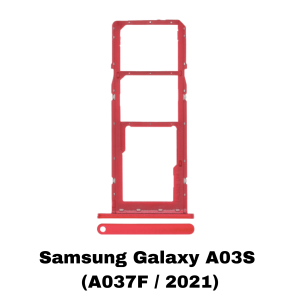 Samsung Galaxy A03S (A037F / 2021) Dual Sim Card Tray (Red)
