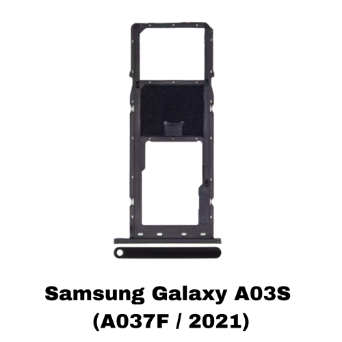 Samsung Galaxy A03S (A037F / 2021) Single Sim Card Tray (Black)